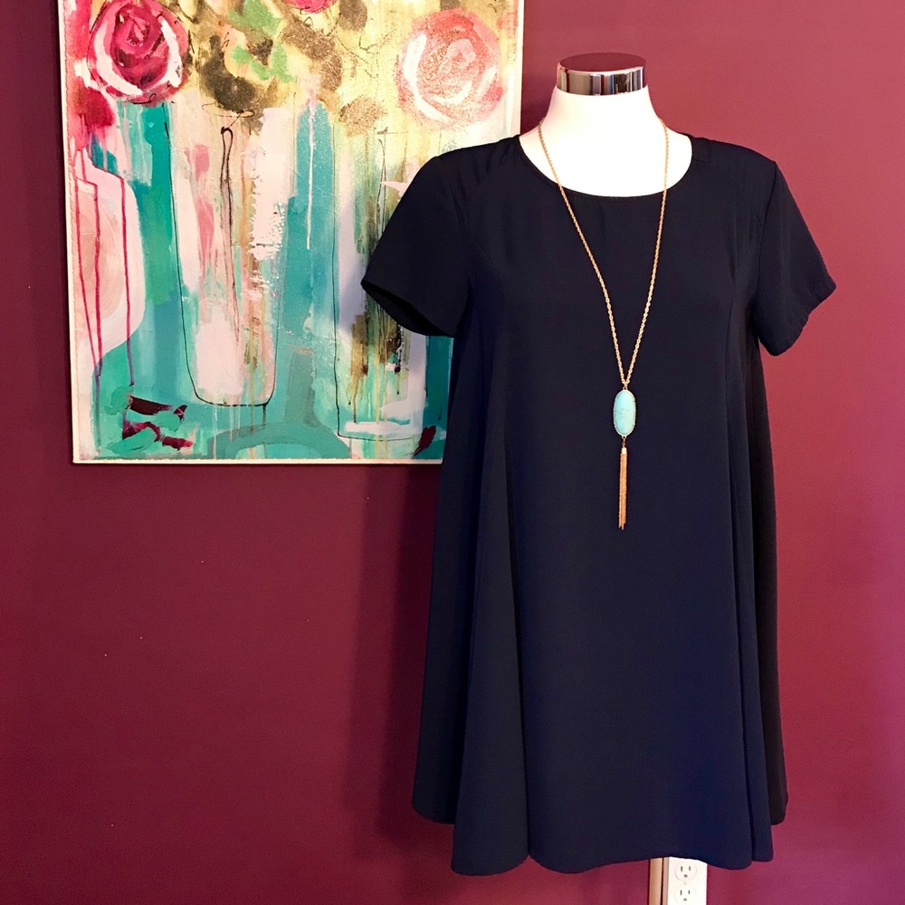LUSH Navy Swing Dress